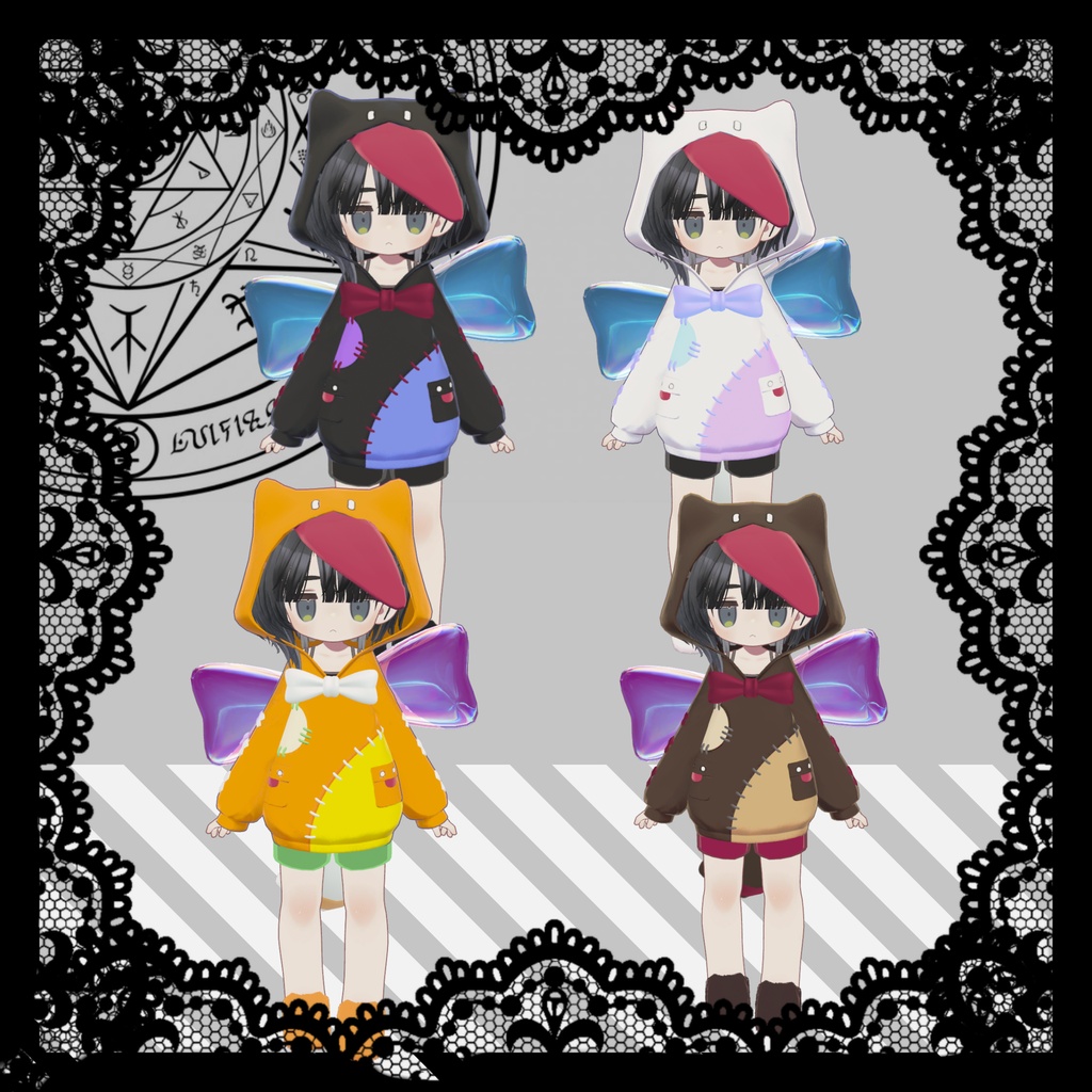 【発売記念SALE】👻おばけパ~カ~👻【まめふれんず対応衣装】