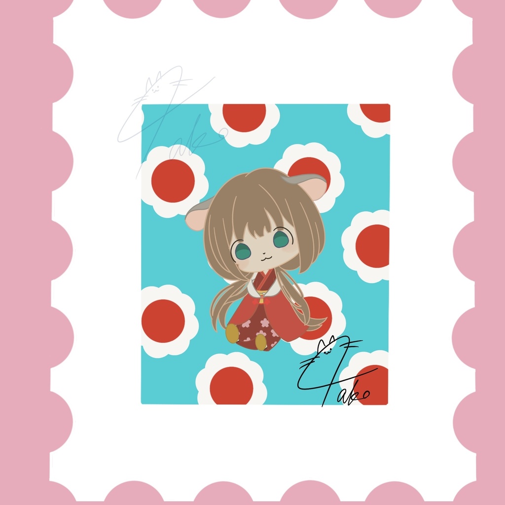 レトロ切手　ネズミ