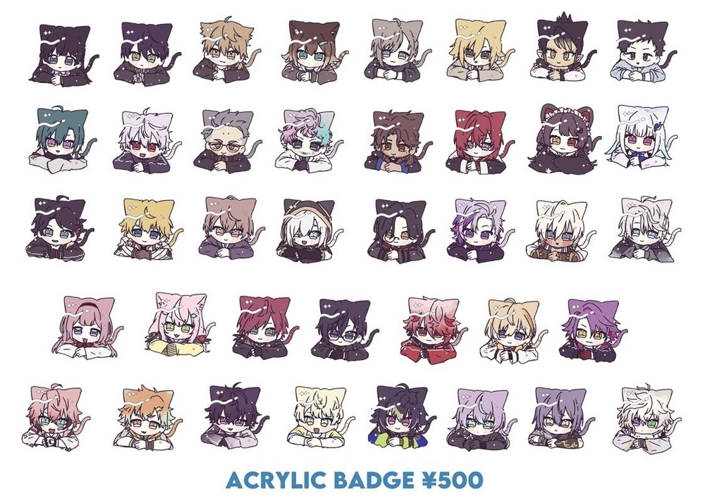 猫ちゃんアクリルクリップ