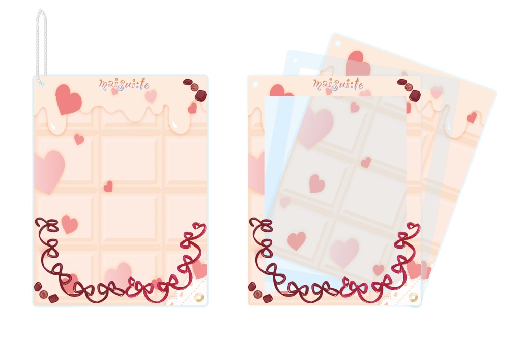 【神酒酔霞×牙音舞米コラボグッズ】まいすい〜とバレンタイン2024❤️アクリルフォトケースセット