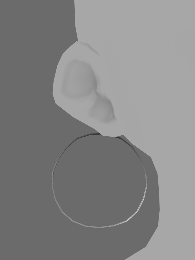 Silver earrings (hair preset)