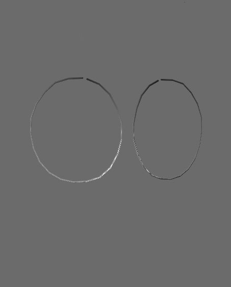 Silver earrings (hair preset)