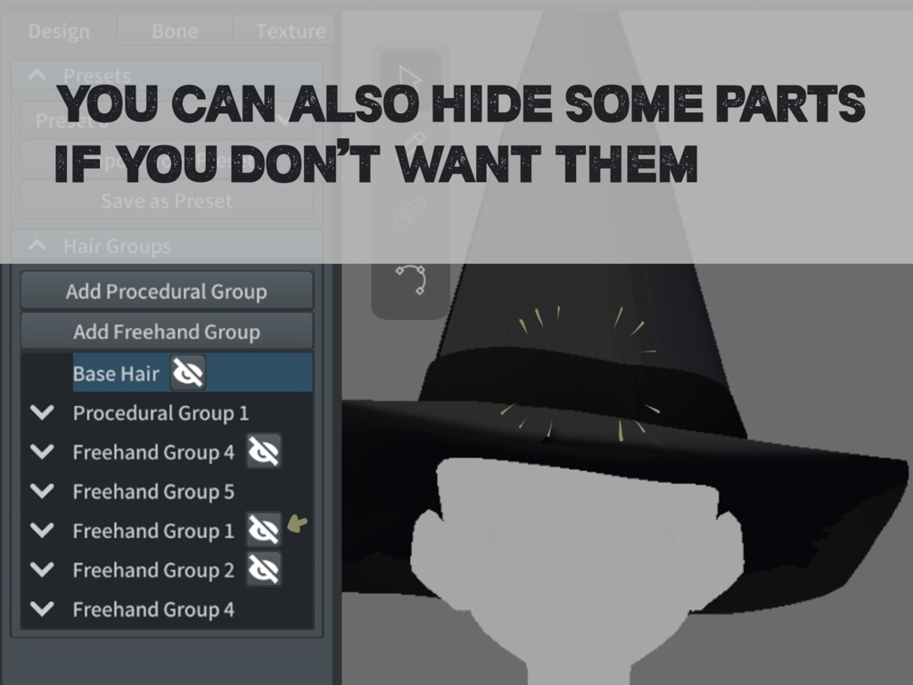 Witch hat (hair preset "accessory")