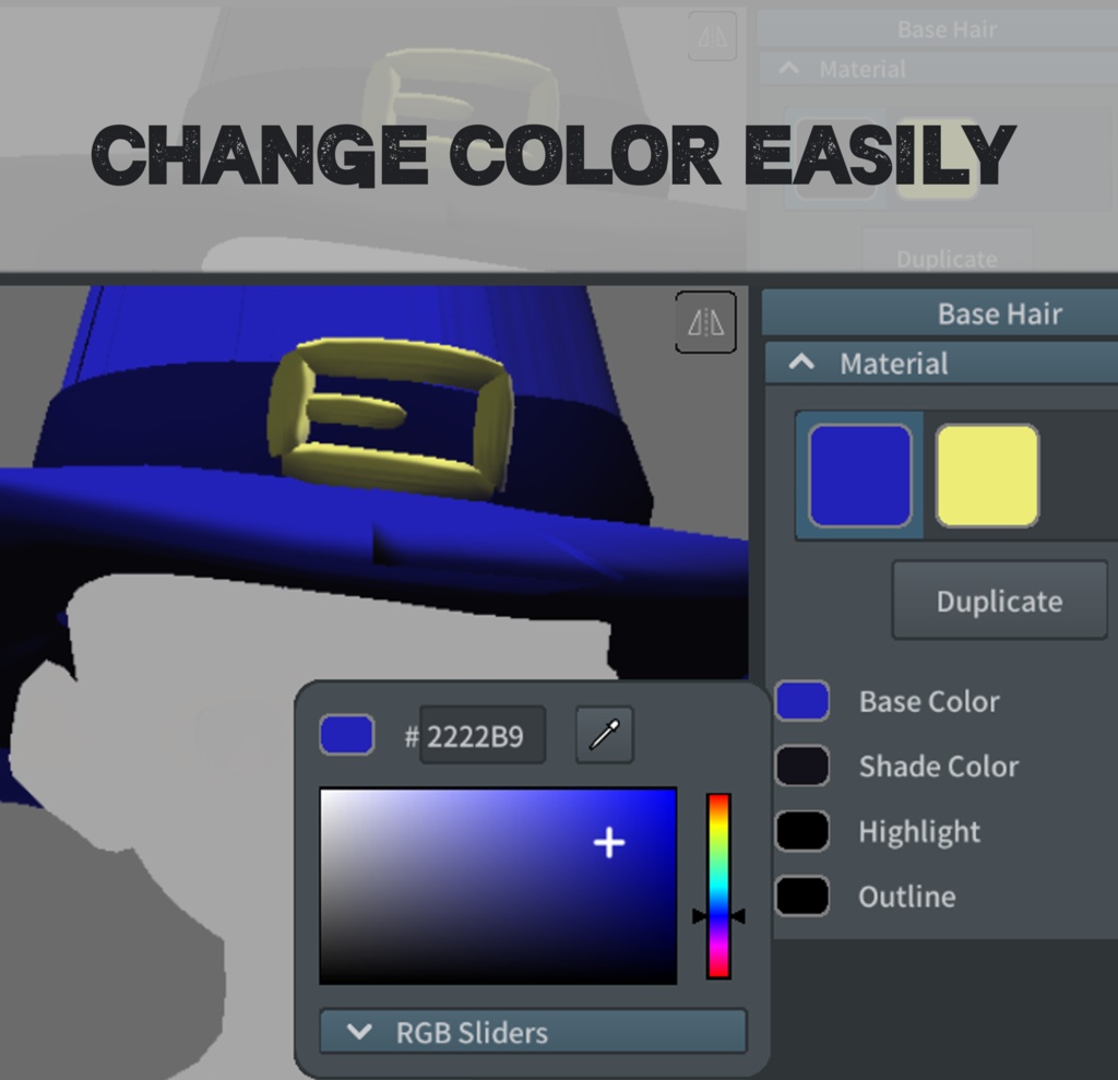 Witch hat (hair preset "accessory")