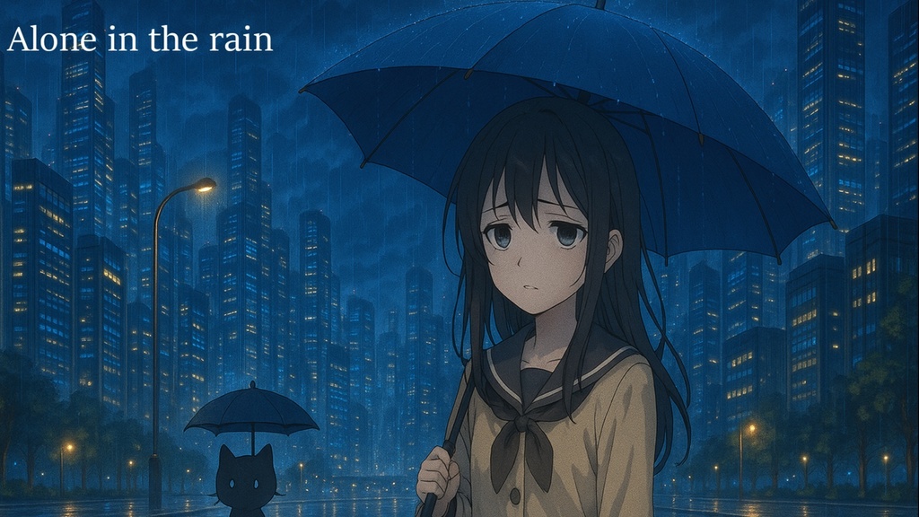 【フリーBGM】Alone in the rain