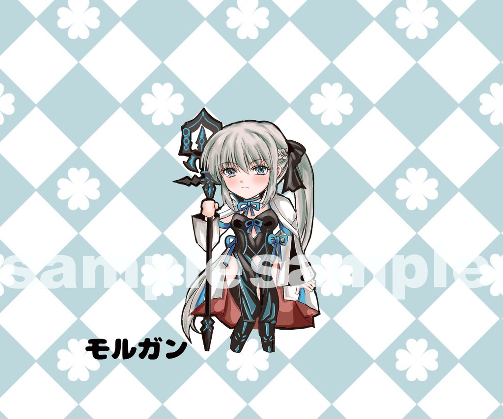 台座付きアクリルキーホルダー(FGOモルガン、キャストリア)