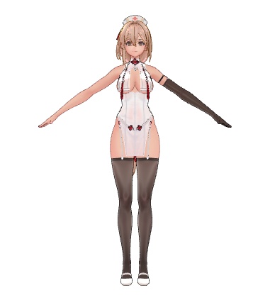 3Dアニメ少女モデル01 [PMX MMD, VRM, FBX]