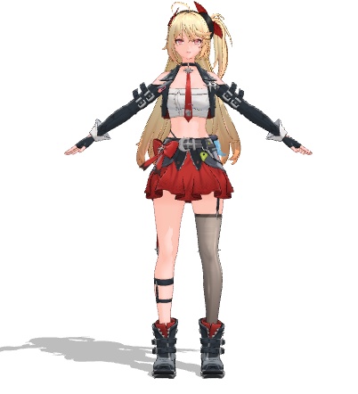 3Dアニメ少女モデル02 [PMX MMD, VRM, FBX]
