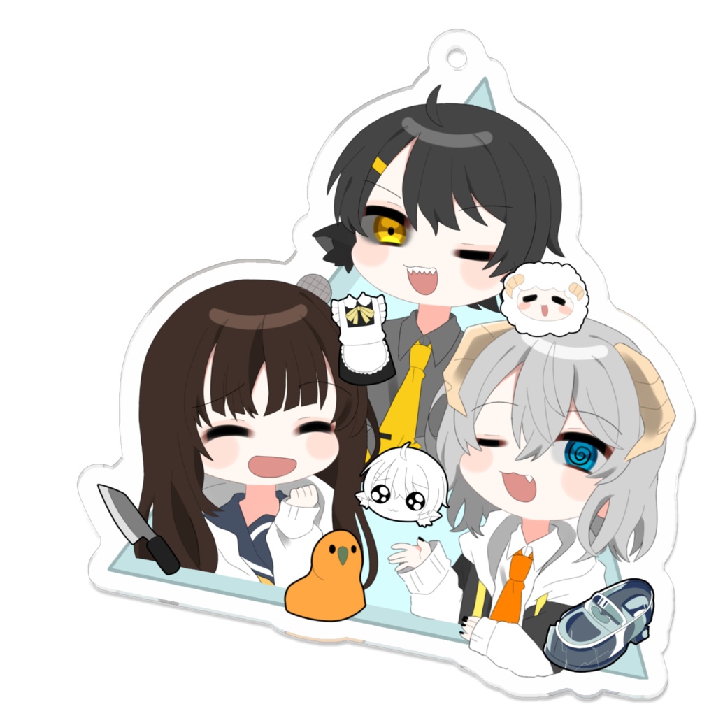 えりとぱねむのアクキー!