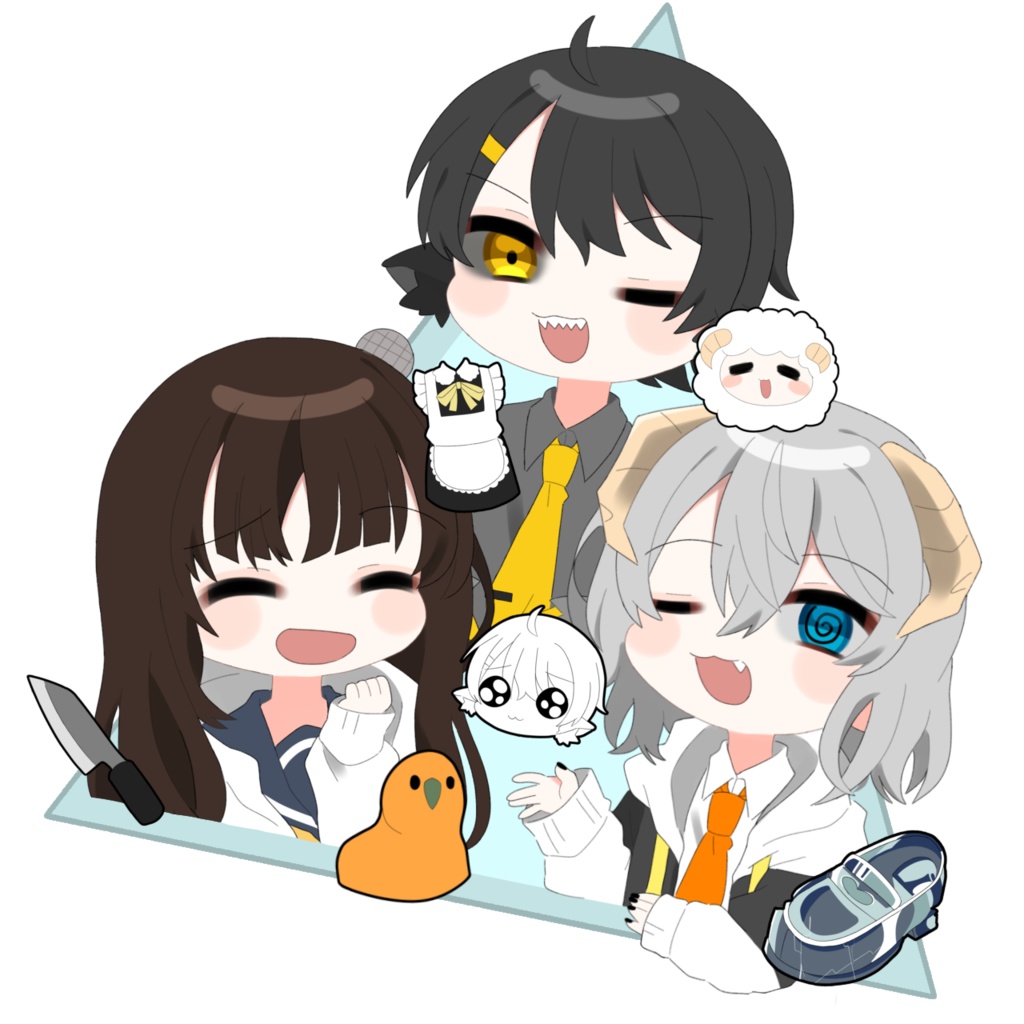 えりとぱねむのアクキー!