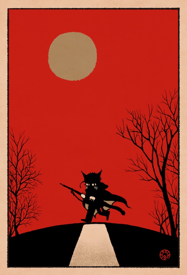 あのときのヤマネコのカード(ポストカードサイズ)