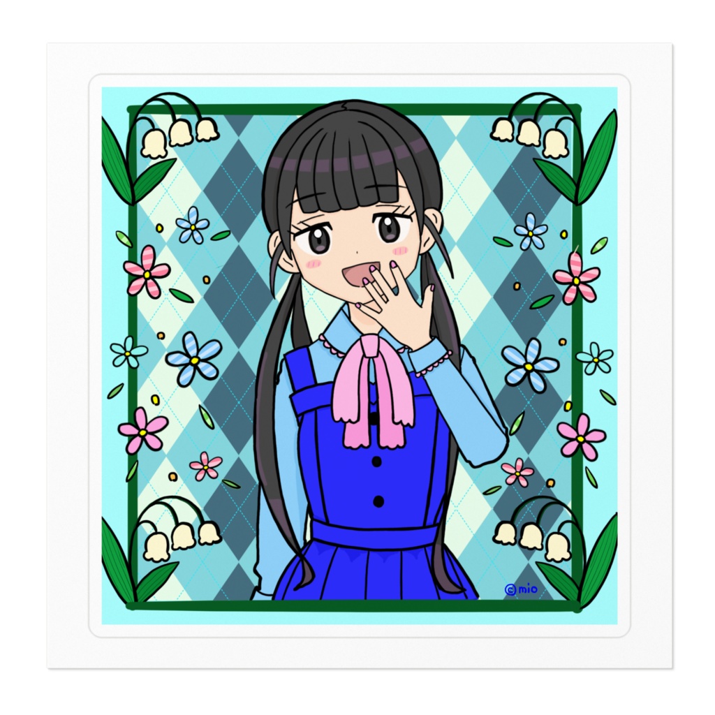 女の子ステッカー