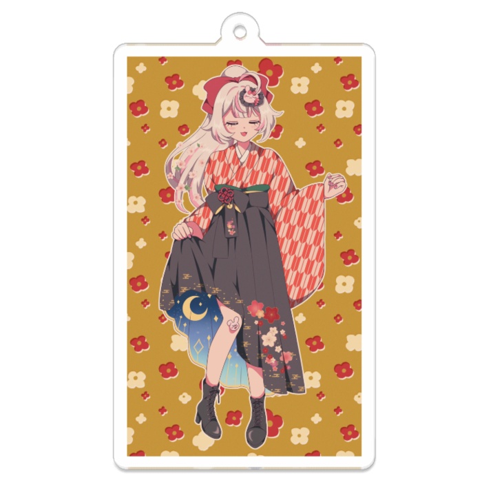 レトロ兎愛アクキー