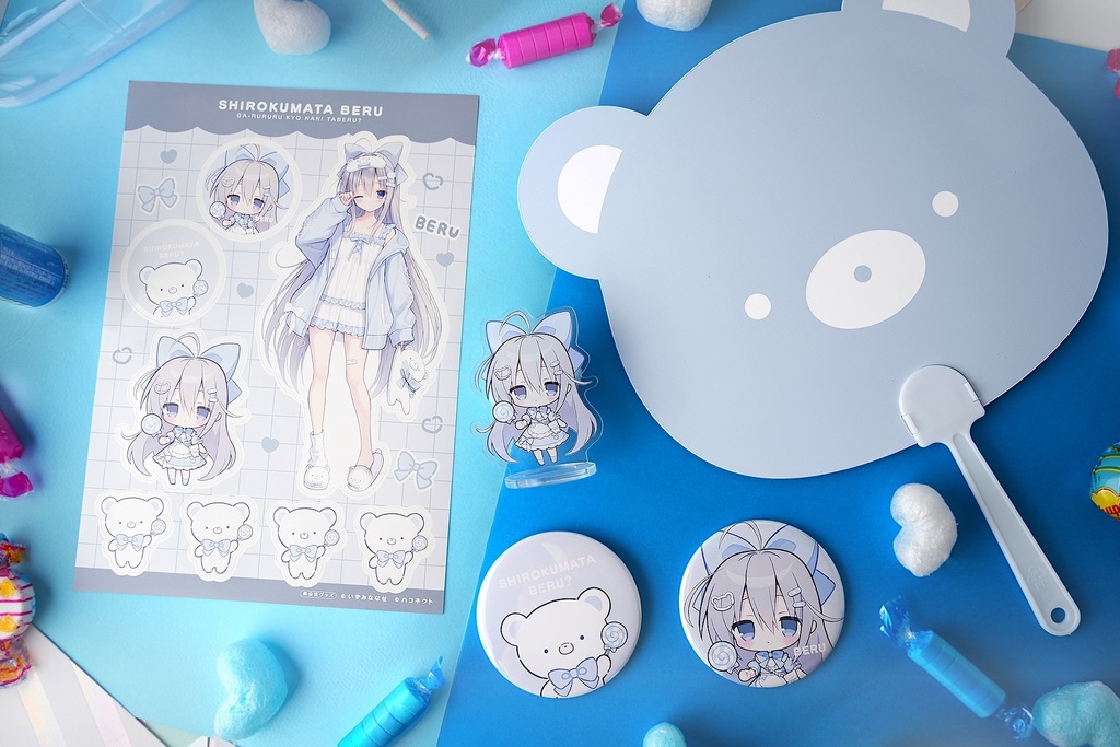 【C106新作】白熊汰べるちゃん ハーフカットシール