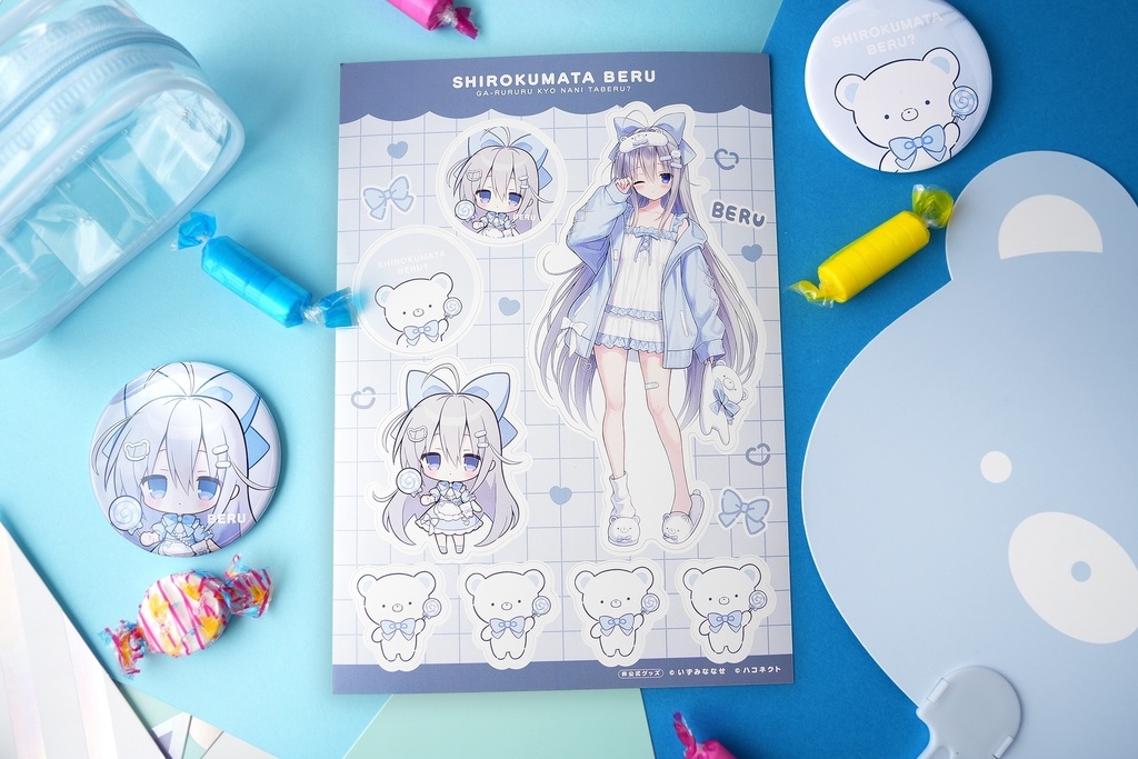 【C106新作】白熊汰べるちゃん ハーフカットシール