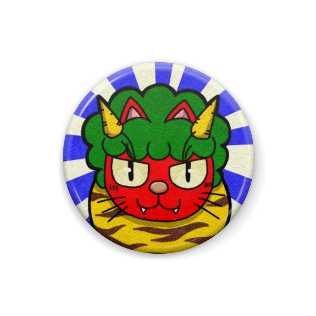 節分の鬼な猫