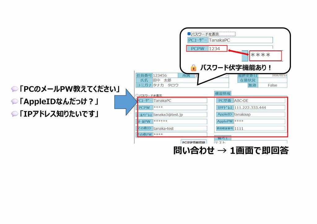 システム管理台帳(Access版)|PC・アカウント情報をまとめて管理