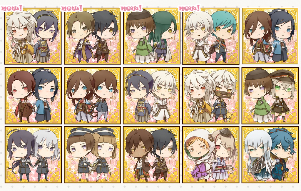 とうらぶコンビスクエア缶バッジ