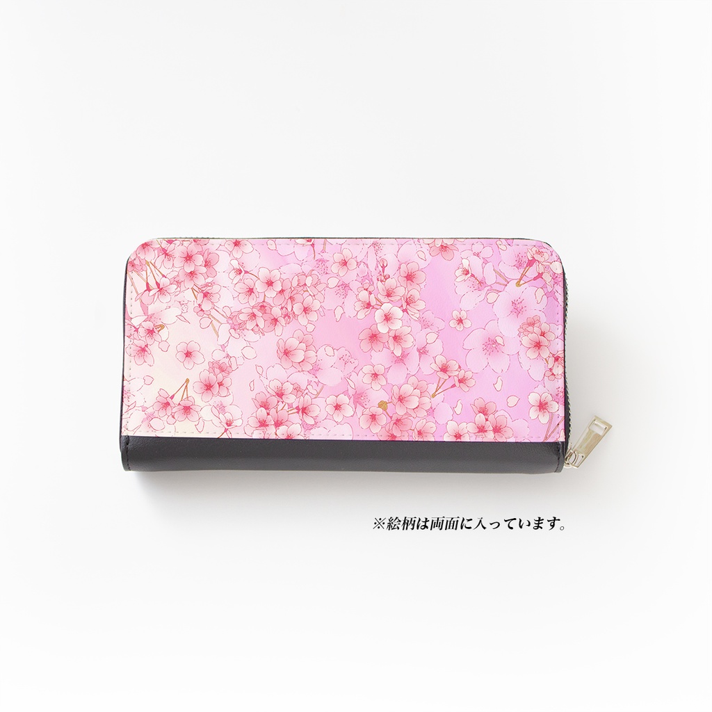 【長財布】桜ピンク【花柄】