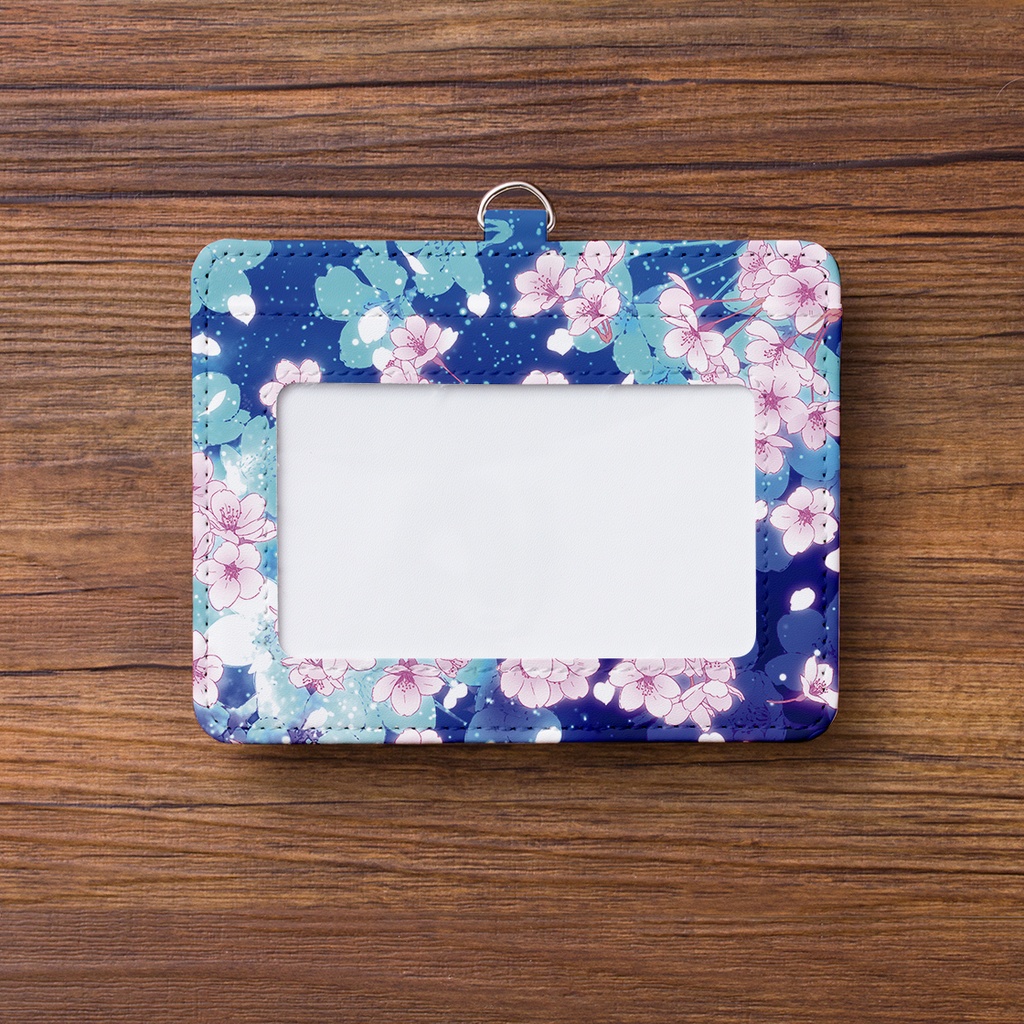 夜桜のパスケース【Hanayukiオリジナルイラスト】