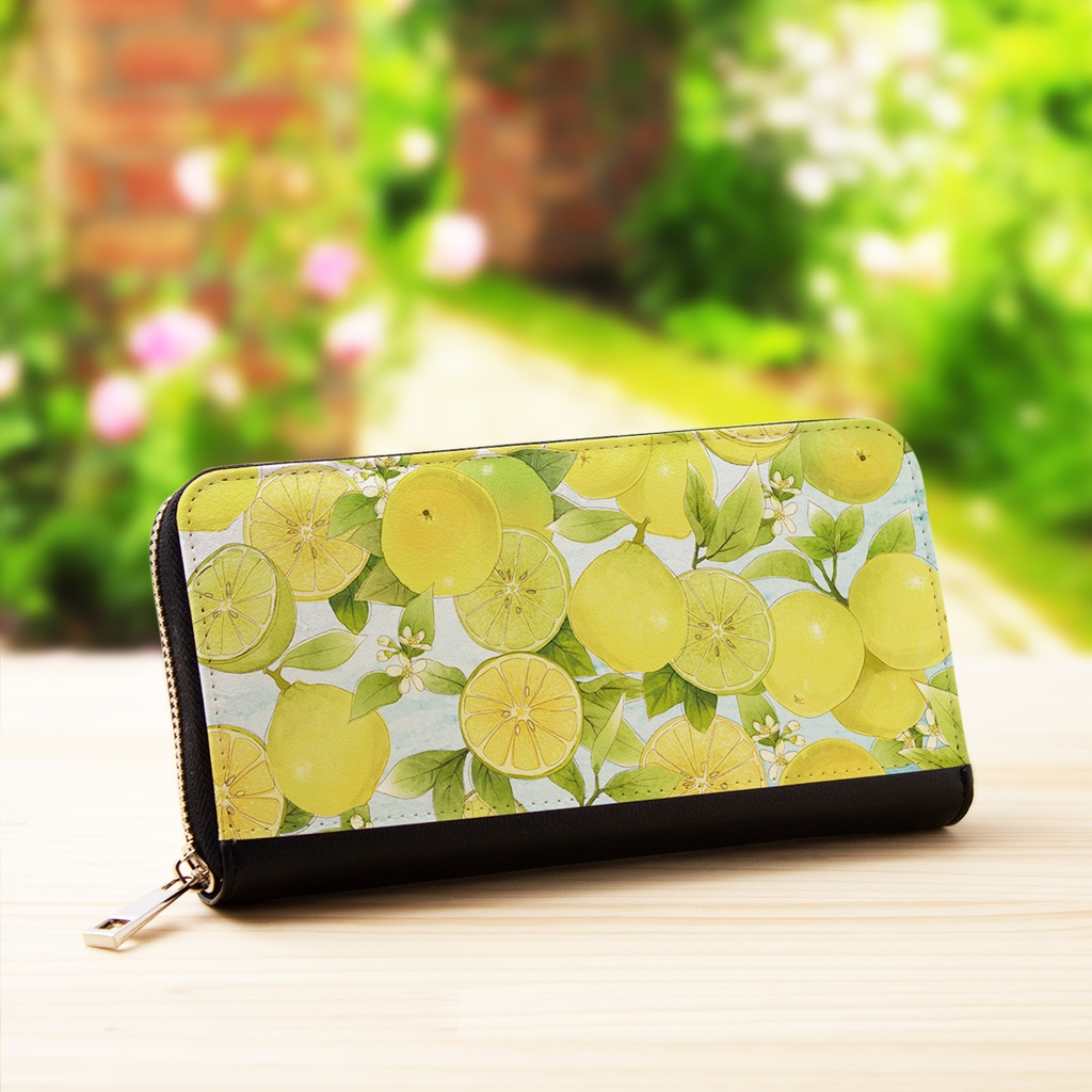 【長財布】ベルガモットマリン【花柄】