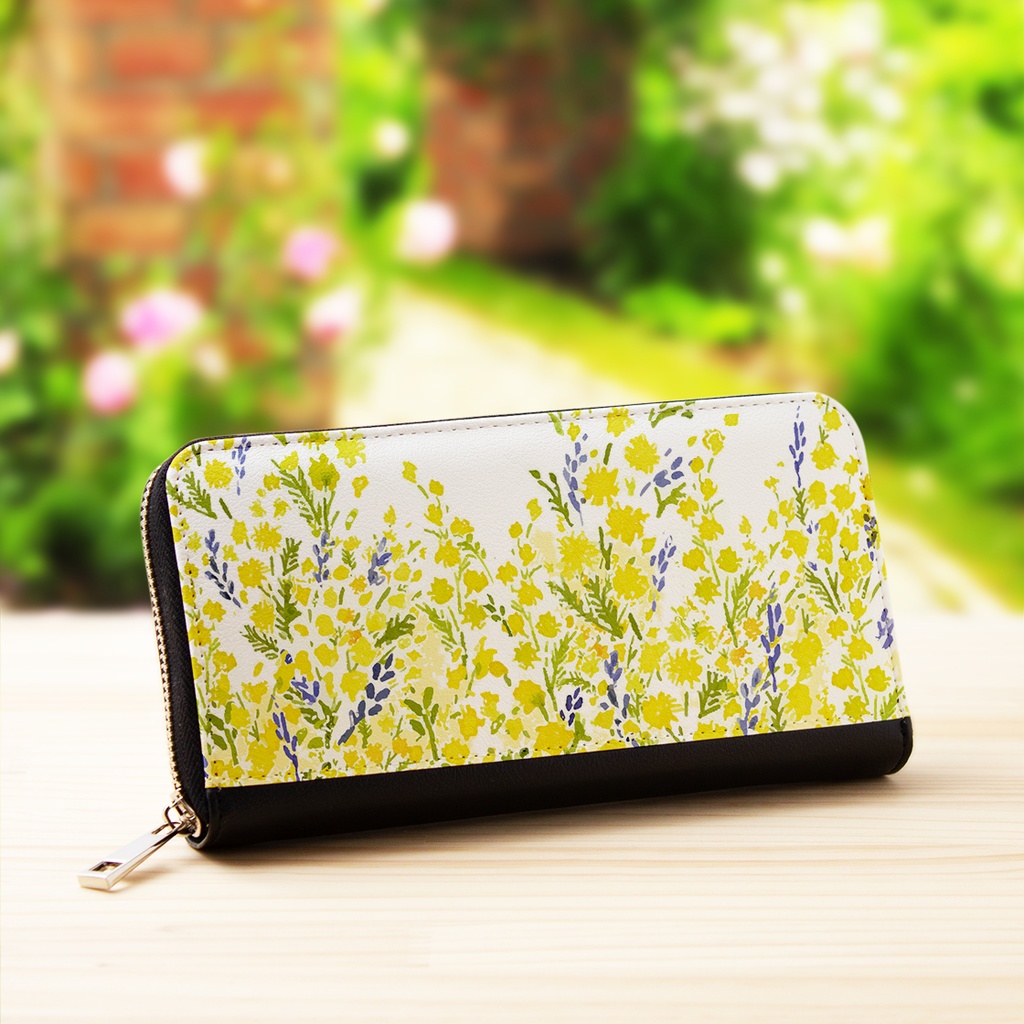 【長財布】ミモザ【花柄】
