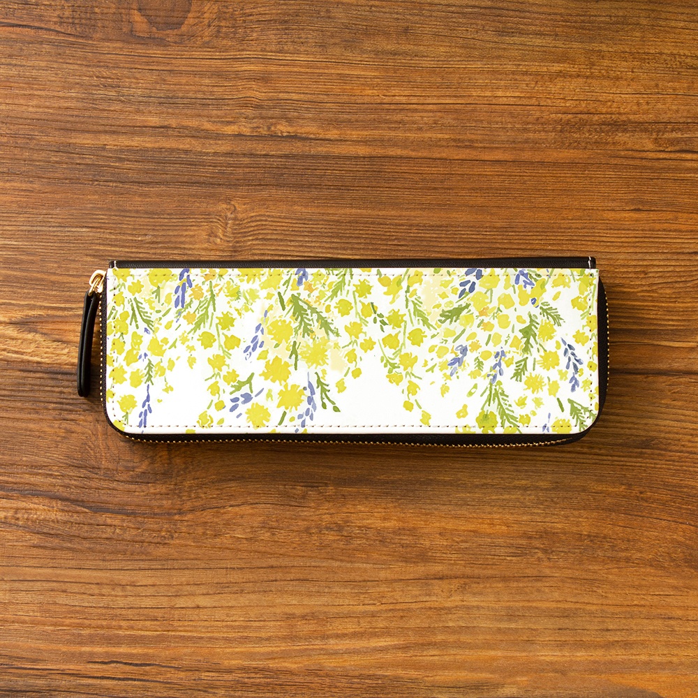 【 メガネケース 眼鏡ケース ペンケース ポーチ 】ミモザ【花柄】