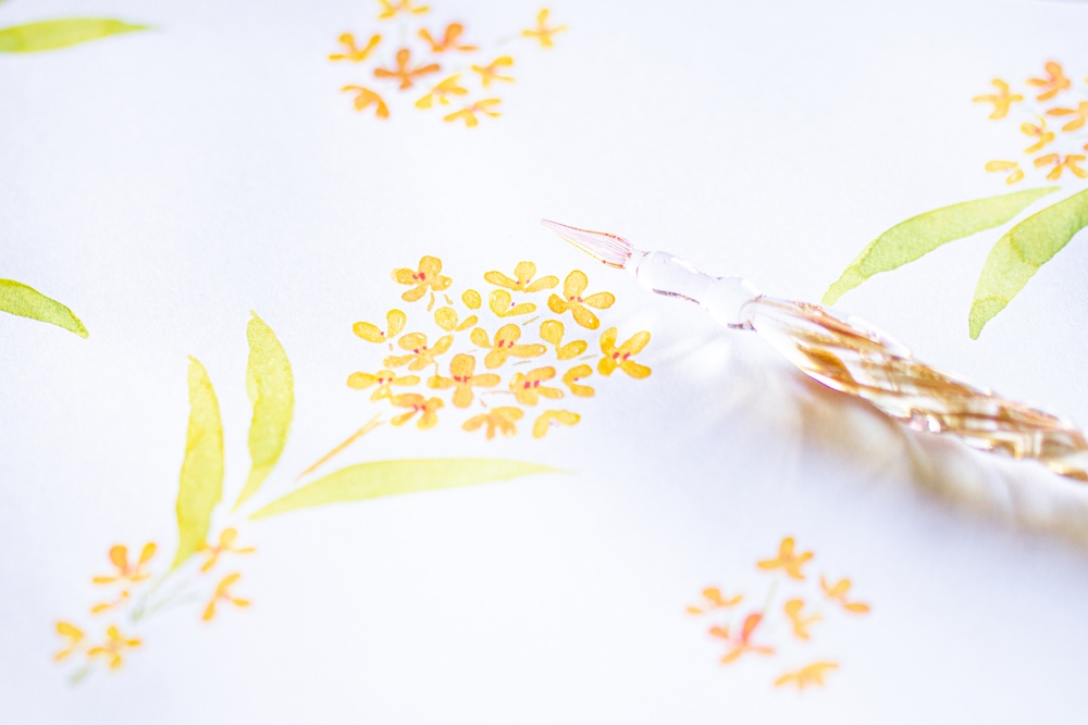 【長財布】金木犀【花柄】