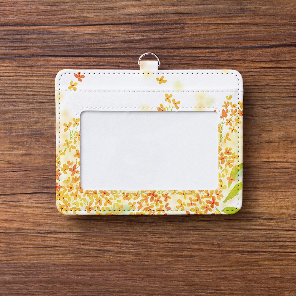 金木犀 パスケース【Hanayukiオリジナルイラスト】花柄 キンモクセイ