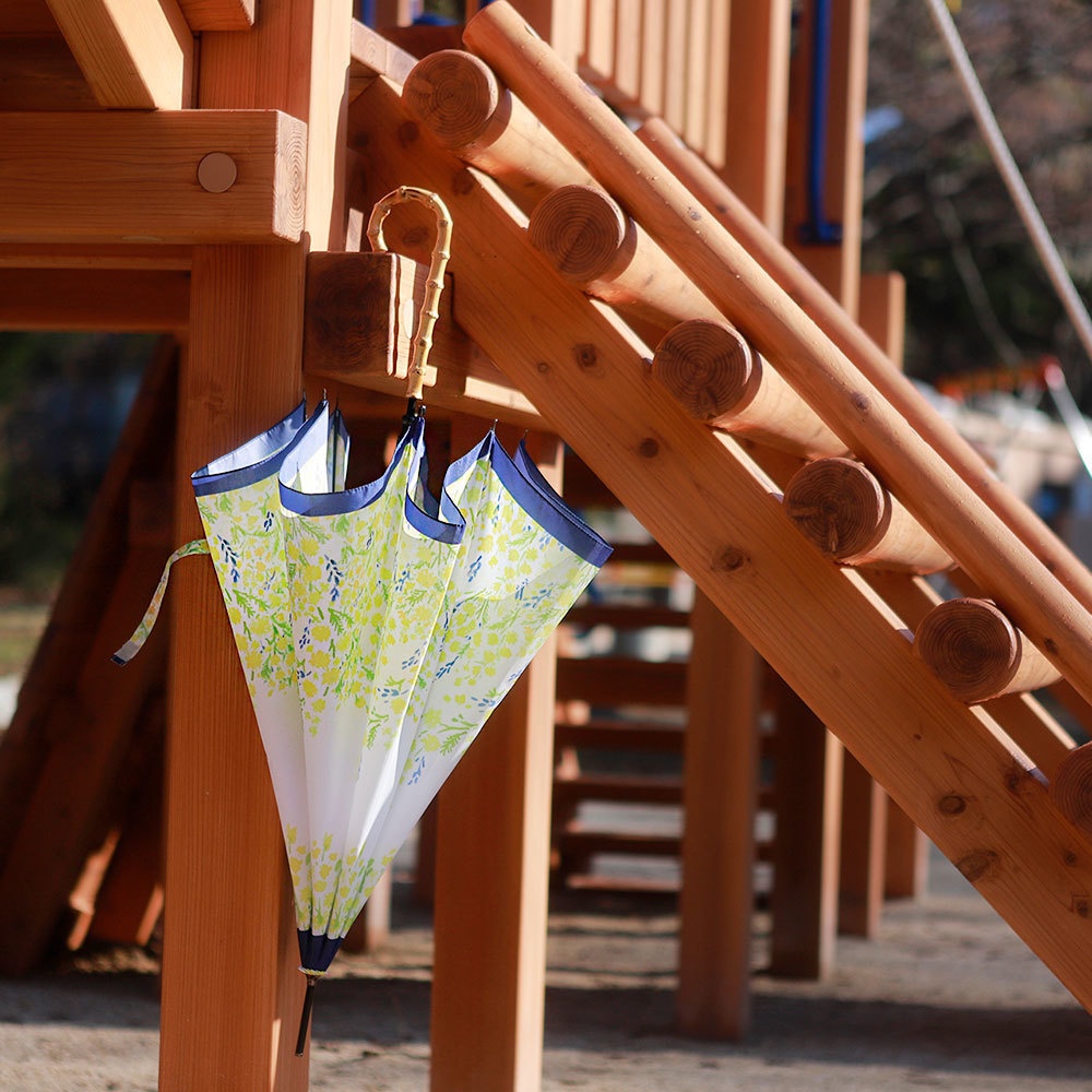 【花咲く傘】ミモザ【Hanayukiオリジナルアート】【※7月〜順次発送 予約受付中】長傘 日傘 雨傘 晴雨兼用