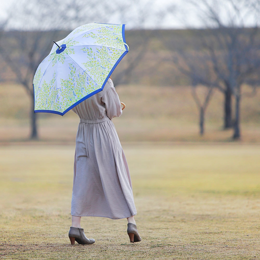 【花咲く傘】ミモザ【Hanayukiオリジナルアート】【※7月〜順次発送 予約受付中】長傘 日傘 雨傘 晴雨兼用