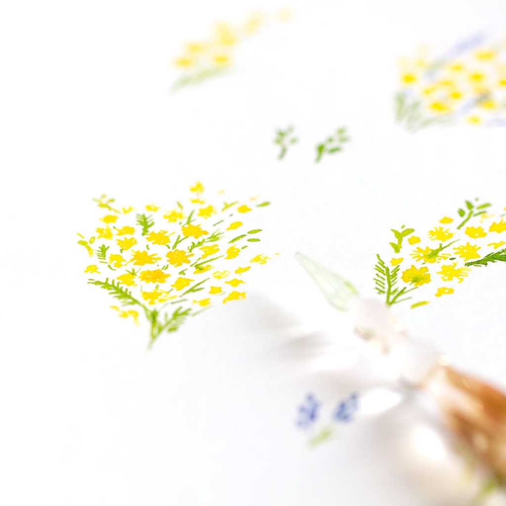 【花咲く傘】ミモザ【Hanayukiオリジナルアート】【※7月〜順次発送 予約受付中】長傘 日傘 雨傘 晴雨兼用