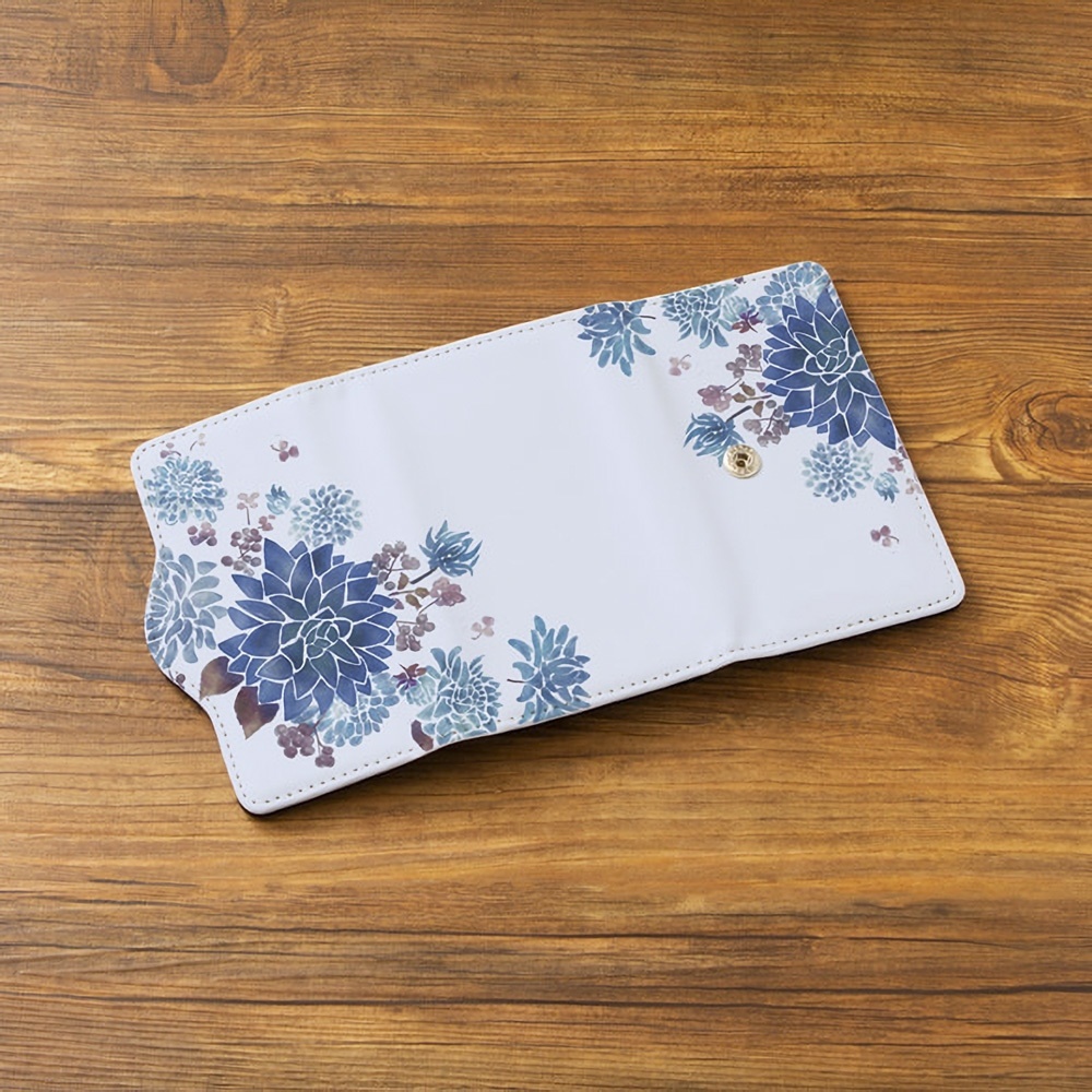 【Hanayukiオリジナル キーケース】ダリアパウダーブルー
