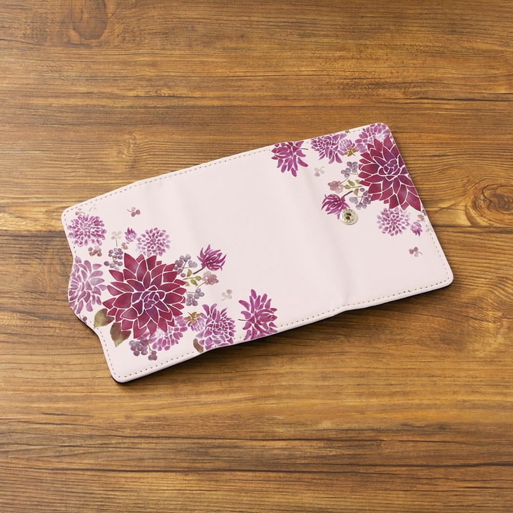 【Hanayukiオリジナル キーケース】ダリアピンクベージュ