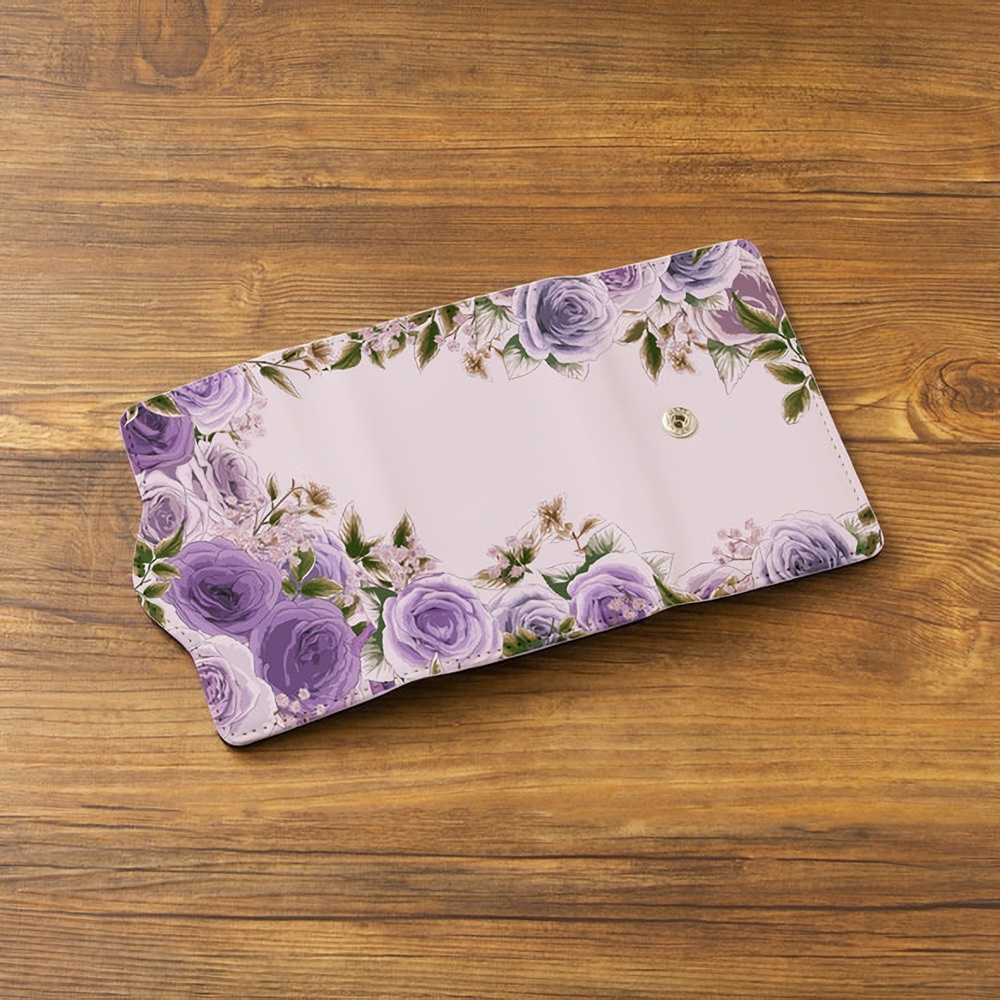 【Hanayukiオリジナル キーケース】ローズガーデンパープル
