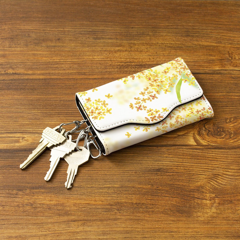 【Hanayukiオリジナルアート キーケース】金木犀