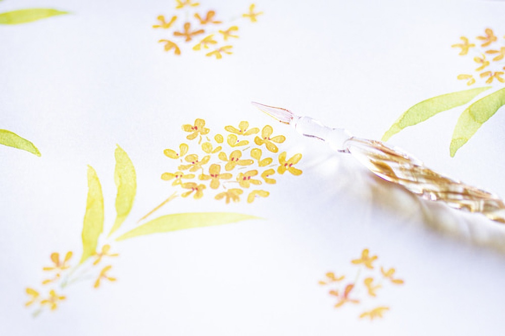 【Hanayukiオリジナルアート キーケース】金木犀