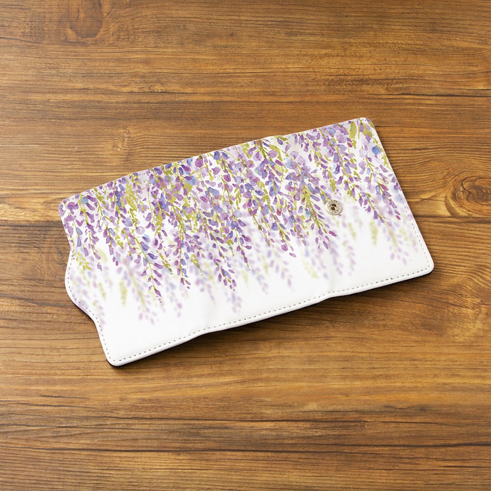 【Hanayukiオリジナルアート キーケース】藤の花