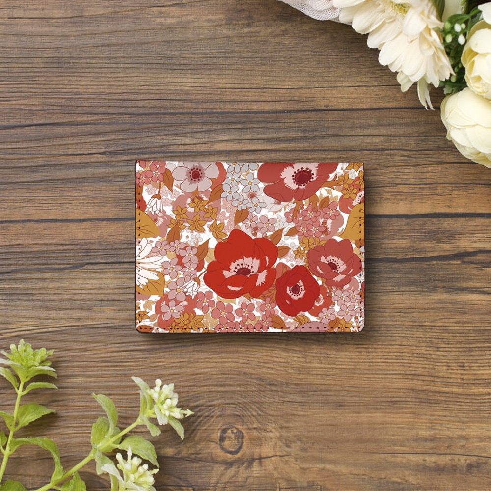 Hanayukiオリジナル カードケース・名刺入れ】アネモネカーマイン