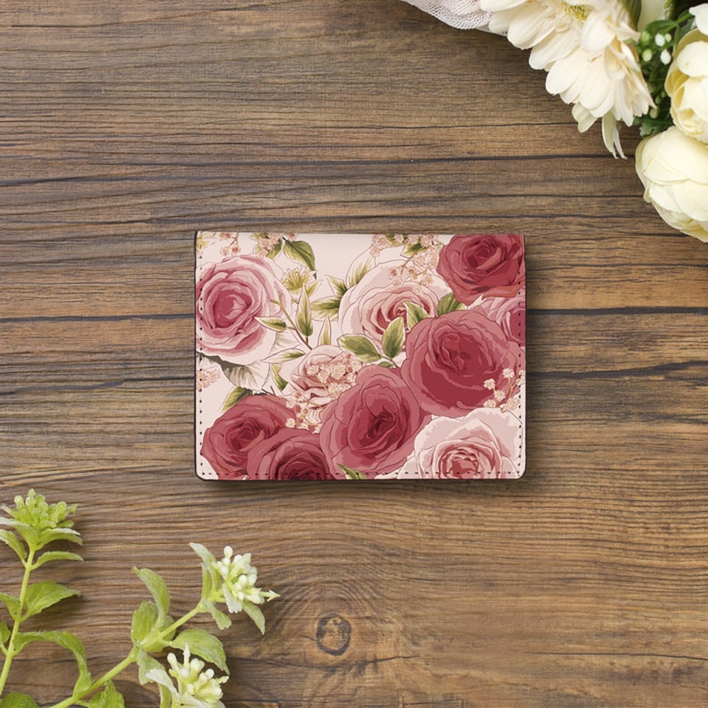 【Hanayukiオリジナル カードケース・名刺入れ】ローズガーデンピンク