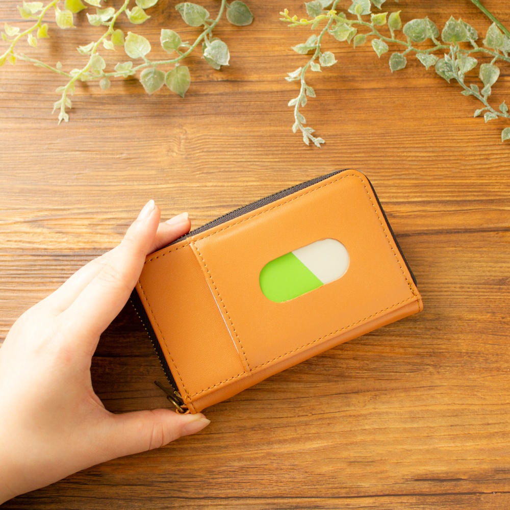 【ミニ財布・コンパクト財布】ローズガーデンブルー 【花柄】【パスケース・コインケース】