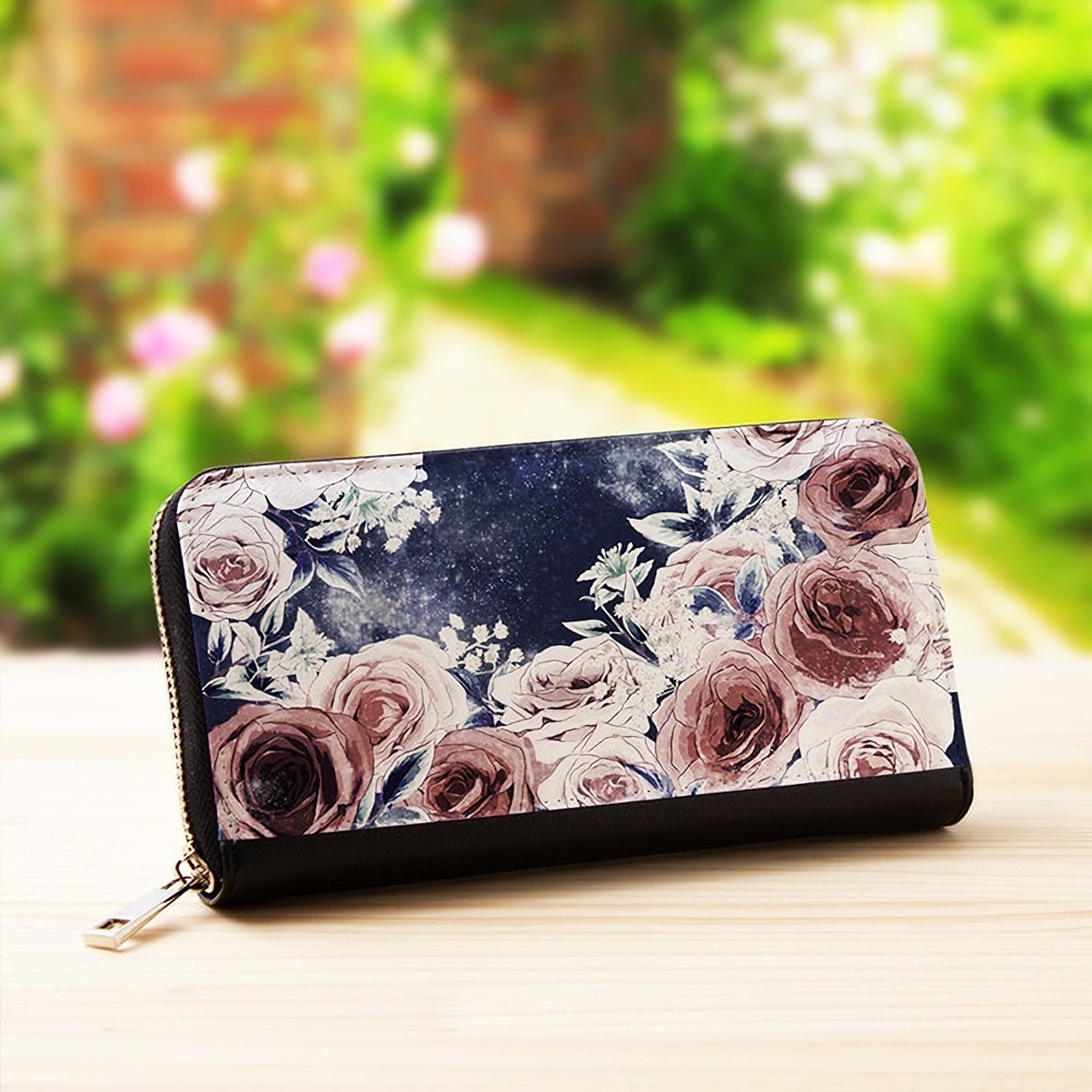 【長財布】オールドローズ【花柄】