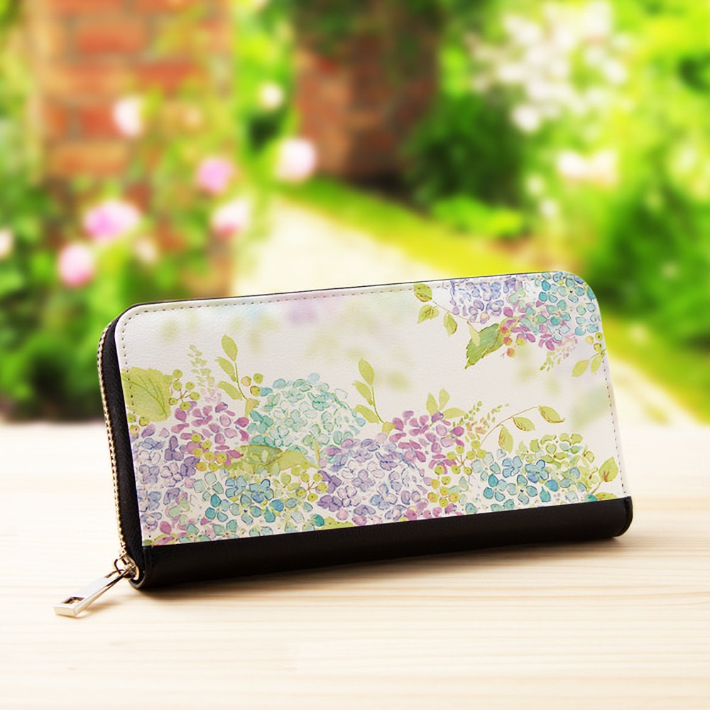 【長財布】紫陽花【花柄】