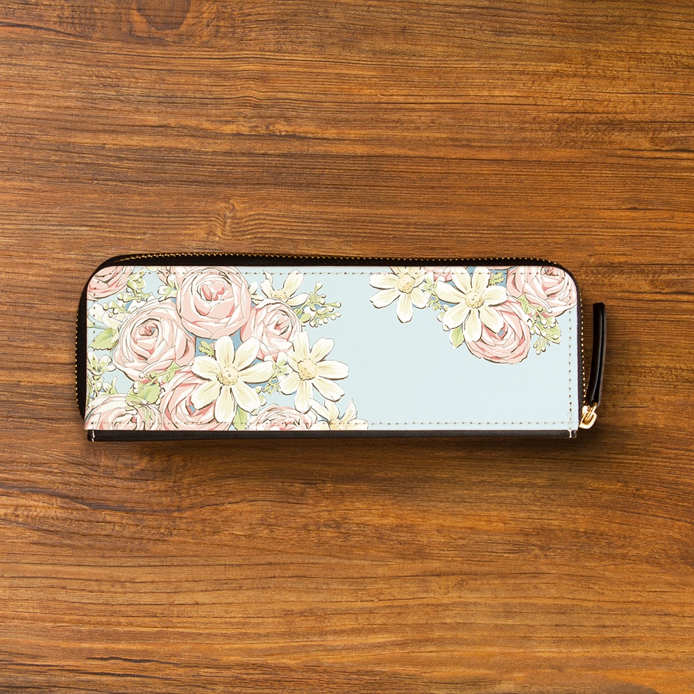 【 メガネケース 眼鏡ケース ペンケース ポーチ 】イングリッシュローズ コーラルピンク【花柄】