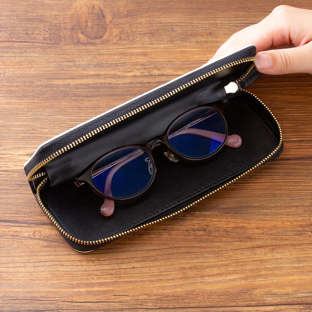 【 メガネケース 眼鏡ケース ペンケース ポーチ 】ローズガーデンピンク【花柄】