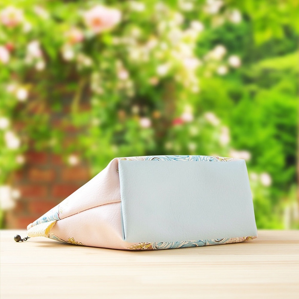 * Hanayuki オリジナルポーチ *イングリッシュローズ パールブルー