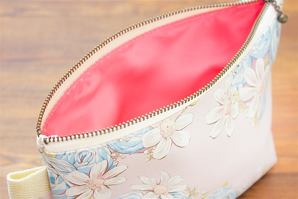 * Hanayuki オリジナルポーチ *イングリッシュローズ パールブルー
