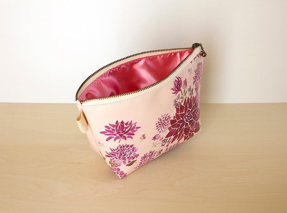 * Hanayuki オリジナルポーチ *ダリアピンクベージュ