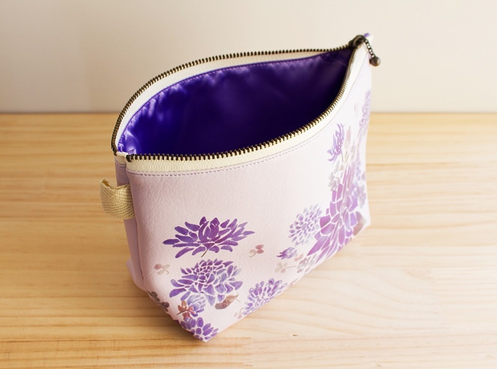 * Hanayuki オリジナルポーチ *ダリアペールバイオレット