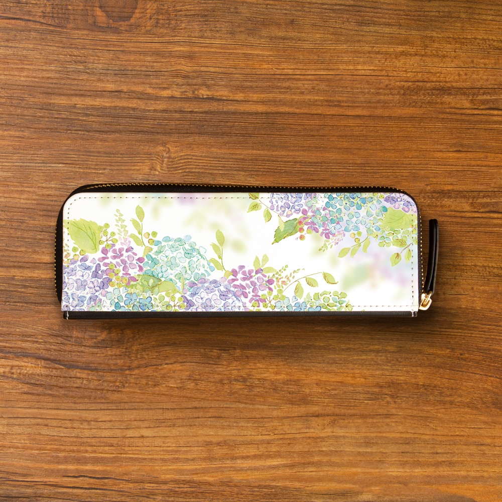 【 メガネケース 眼鏡ケース ペンケース ポーチ 】紫陽花【花柄】